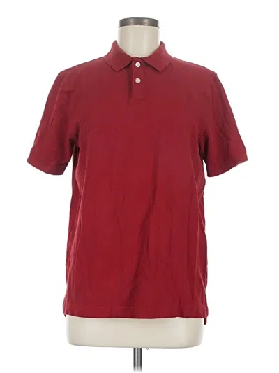 Pre-owned George Short Sleeve Polo Shirt In Burgundy