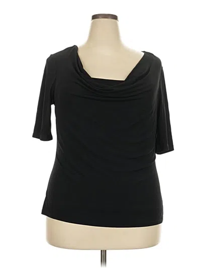 Pre-owned George Short Sleeve Top Black Cowl Neck Tops