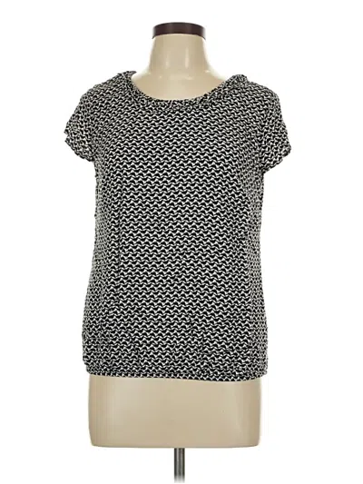 Pre-owned George Short Sleeve Top Black Scoop Neck Tops