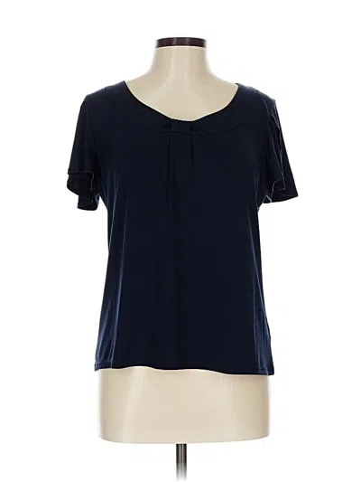 Pre-owned George Short Sleeve Top Blue Scoop Neck Tops