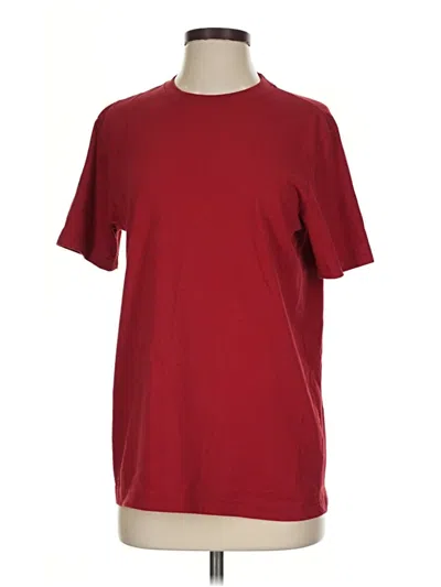 Pre-owned George Short Sleeve T-shirt In Burgundy
