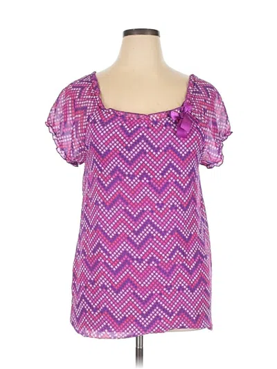 Pre-owned George Short Sleeve T-shirt In Purple