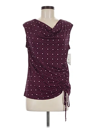 George Sleeveless Blouse In Burgundy