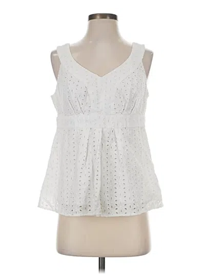 Pre-owned George Sleeveless Blouse In White