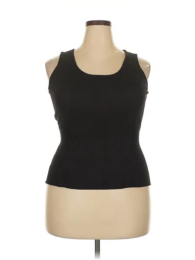 Pre-owned George Sleeveless Top Black Halter Neckline Tops