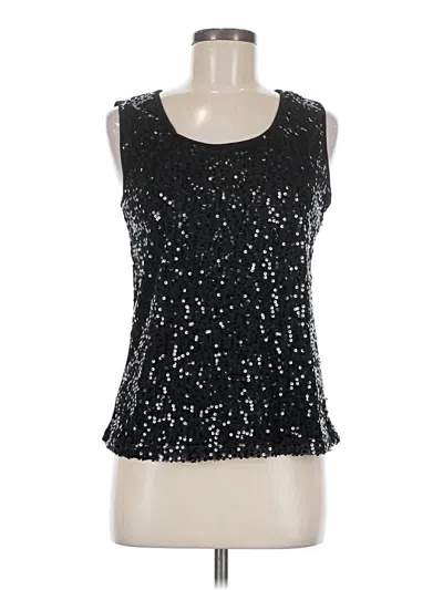 Pre-owned George Sleeveless Top Black Scoop Neck Tops