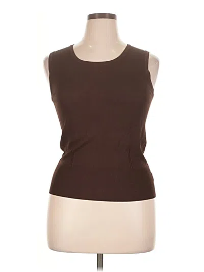 Pre-owned George Sleeveless Top Brown Boatneck Tops