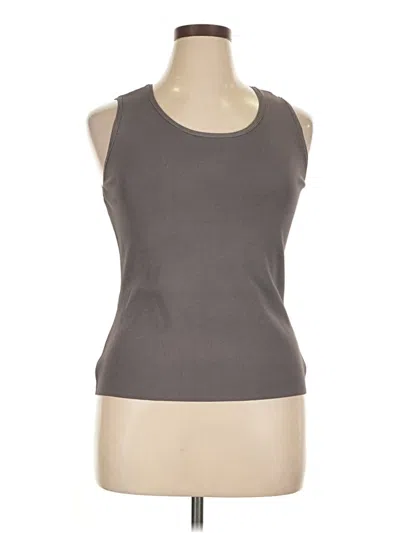 Pre-owned George Sleeveless Top Gray Scoop Neck Tops