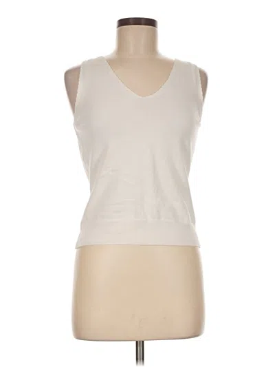 Pre-owned George Sleeveless Top Ivory V-neck Tops
