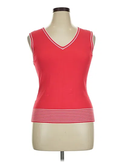 Pre-owned George Sleeveless Top Red Scoop Neck Tops
