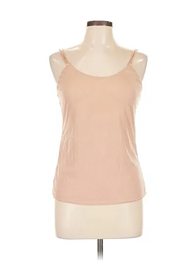 Pre-owned George Sleeveless Top Tan Scoop Neck Tops In Brown