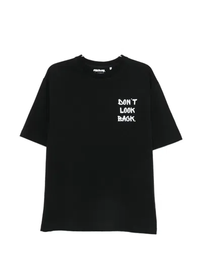 George Slogan-print Crew-neck T-shirt In Black