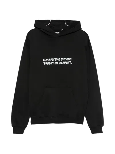 George Slogan-print Hoodie In Black