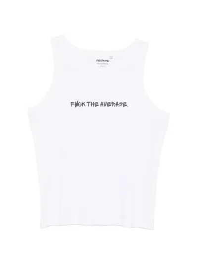 George Slogan-print Ribbed Vest In White