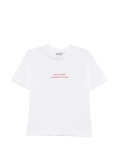 George Slogan-print T-shirt In White