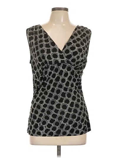 Pre-owned George Tank Top Black Plunge Neckline Tops