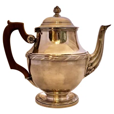 Pre-owned Georges Fouquet-lapar Georges Fouquet Lapar Sterling Silver Tea Pot In Brown