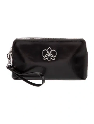 Pre-owned Georges Hobeika Canvas Clutch In Black