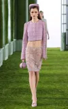 Georges Hobeika Cropped Tweed Jacket In Purple