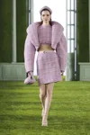 GEORGES HOBEIKA CROPPED TWEED JACKET WITH TOP AND SKIRT