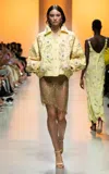 Georges Hobeika Embellished Crepe Jacket In Yellow