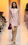 Georges Hobeika Embellished Gabardine Mini Dress In Pink