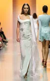 Georges Hobeika Embellished Georgette Gown In White
