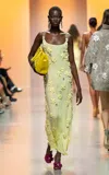 Georges Hobeika Embellished Georgette Maxi Dress In Yellow