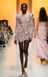 Georges Hobeika Embellished Lace Mini Dress In Pink