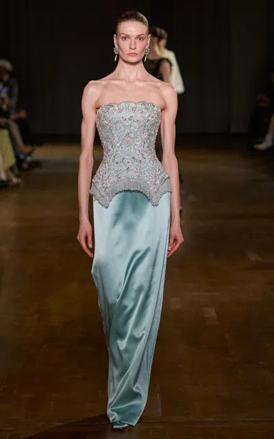 Georges Hobeika Embellished Maxi Dress In Multi