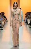 Georges Hobeika Bead And Crystal-embellished Silk-blend Tulle Gown In Nude