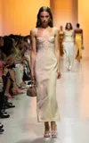Georges Hobeika Embroidered Crepe Maxi Dress In Off-white