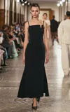 Georges Hobeika Flared Silk-blend Maxi Dress In Black