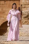 Shop Georges Hobeika Ruffled Robe Dress In Multi