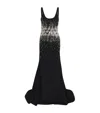 Georges Hobeika Silk-blend Embellished Gown In Black