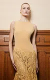 Georges Hobeika Silk-blend Lace Embroidered Evening Gown In Yellow