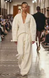 Georges Hobeika Silk-blend Wide-leg Pants In White