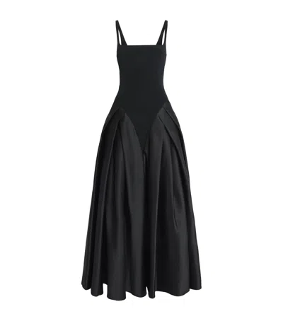 Georges Hobeika Silk-blend Pleated Gown In Black