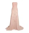 GEORGES HOBEIKA STRAPLESS EMBELLISHED GOWN