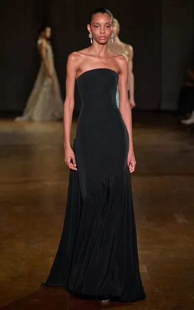 Georges Hobeika Tubed Maxi Dress In Black