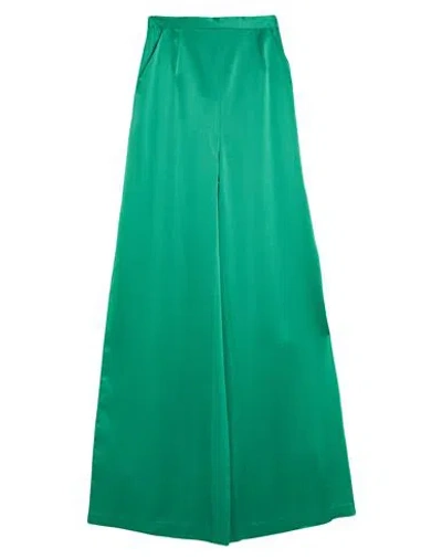 Georges Makaroun Woman Pants Emerald Green Size 00 Silk