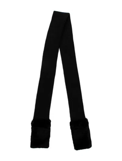 Pre-owned Georges Rech Cashmere Scarf In Black