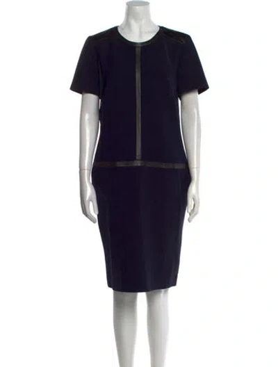 Pre-owned Georges Rech Crew Neck Knee-length Dress In Black