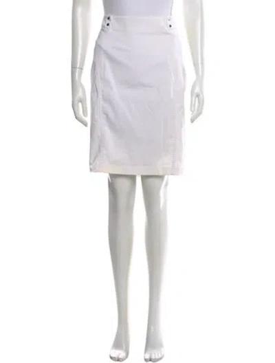 Pre-owned Georges Rech Knee-length Skirt In White
