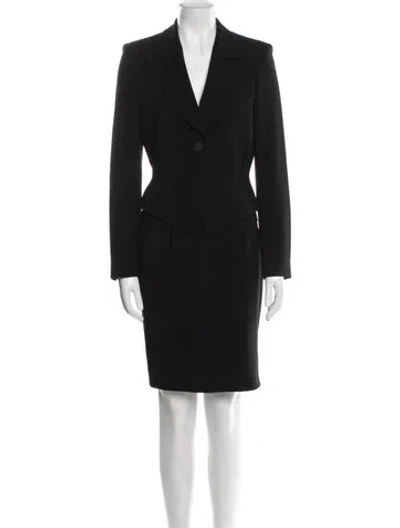 Pre-owned Georges Rech Lace Trim Embellishment Dress Set In Black