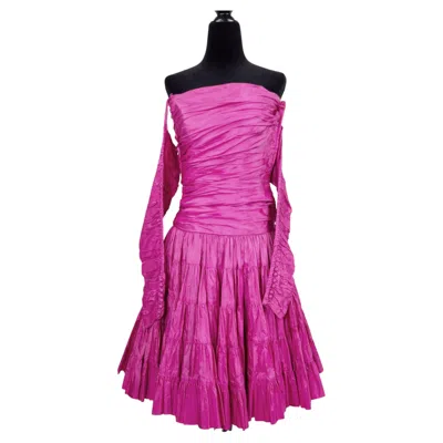 Pre-owned Georges Rech Party Dress With Vintage 80s Full Skirt In Purple