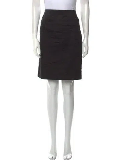 Pre-owned Georges Rech Pleated Accents Mini Skirt In Black