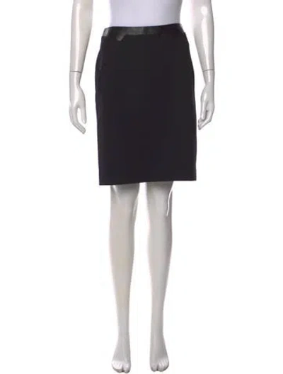 Pre-owned Georges Rech Pleated Accents Mini Skirt In Black