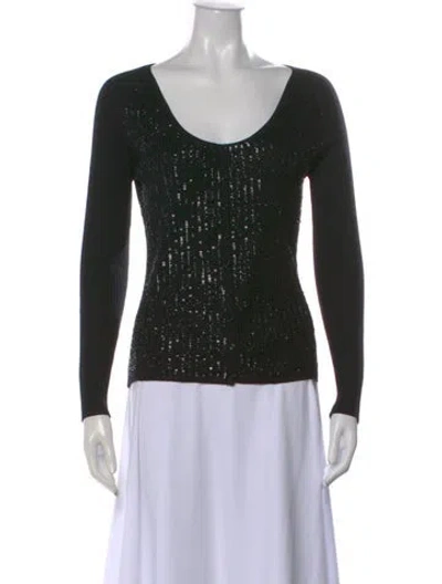 Pre-owned Georges Rech Scoop Neck Sweater In Black