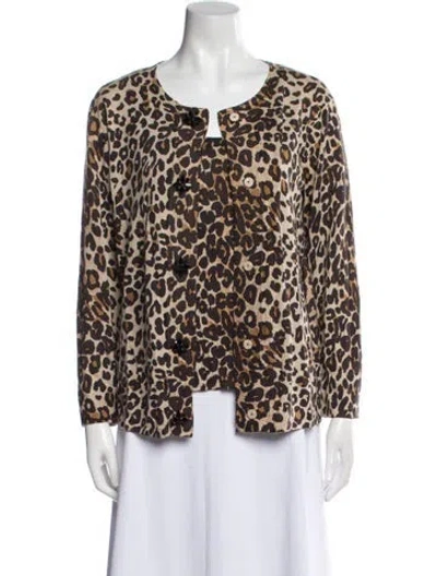 Pre-owned Georges Rech Silk Animal Print Set In Multi